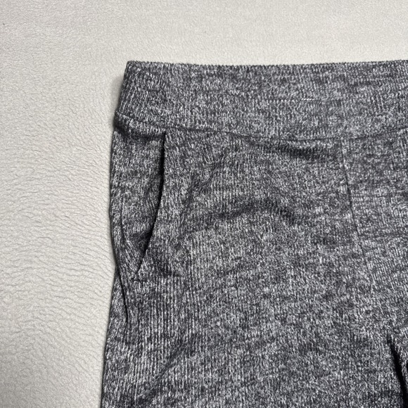 Gap Womens Wide Leg Bottom Knit Pants Large (34x29) Gray Pockets Athleisure Boho - Picture 8 of 15